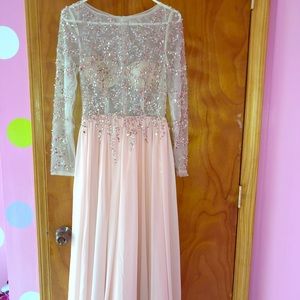 long sparkly prom dress